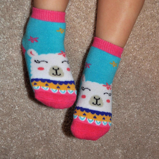 Baby Terry 3 pc Socks set - Laney the Llama (0-24 M) - My Little Thieves