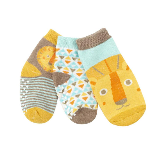 Baby Terry 3 pc Socks set - Leo the Lion (0-24 M) - My Little Thieves