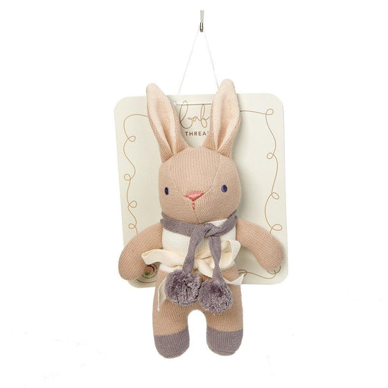 Baby Threads Taupe Bunny Rattle - My Little Thieves