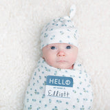 Bamboo Hat & Swaddle Blanket - Blueberries - My Little Thieves