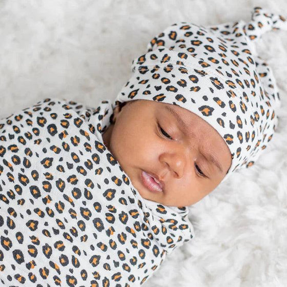 Bamboo Hat + Swaddle blanket - Cheetah - My Little Thieves