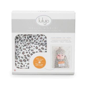 Bamboo Hat + Swaddle blanket - Cheetah - My Little Thieves
