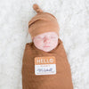 Bamboo Hat + Swaddle blanket - Tan - My Little Thieves