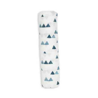 Bamboo Hat + Swaddle blanket - Triangle Blue - My Little Thieves