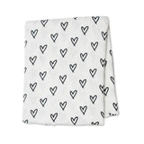 Bamboo Swaddle - Messy Hearts - My Little Thieves