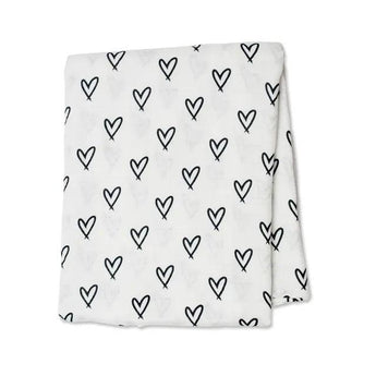 Bamboo Swaddle - Messy Hearts - My Little Thieves