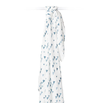 Bamboo Swaddle - Navy Triangles - My Little Thieves