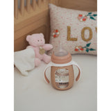 Beaba 2 In 1 Learning Bottle 210ml + Silicone Sleeve Old Pink | Sippy Cups - My Little Thieves
