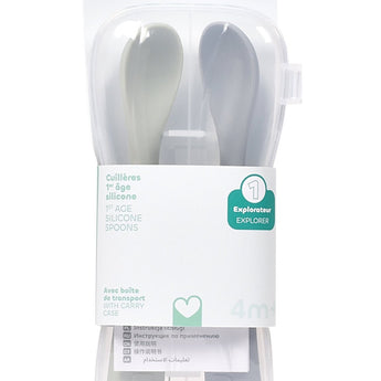 Beaba Silicone Spoons Set Of 2 With Case | Feeding - My Little Thieves