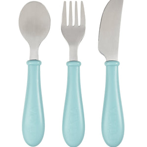Beaba Stainless Steel Training Cutlery | Ergonomic Fork & Spoon Set - My Little Thieves