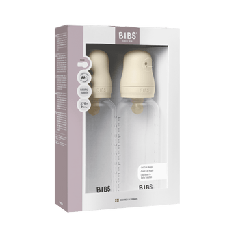 Bibs Baby Bottle Round Latex 270ml Medium Flow 2 Pack | Feeding - My Little Thieves