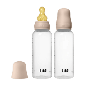 Bibs Baby Bottle Round Latex 270ml Medium Flow 2 Pack | Feeding - My Little Thieves
