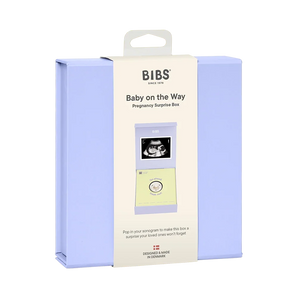 BIBS Baby on the Way pregnancy reveal gift box Ivory