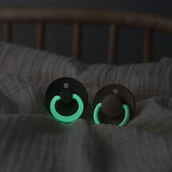 Bibs Colour Anatomical Glow Latex Pacifiers 2 Pack | Soother - My Little Thieves