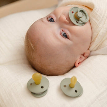 Bibs Colour Anatomical Glow Latex Pacifiers 2 Pack | Soother - My Little Thieves