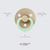 Bibs Colour Anatomical Glow Latex Pacifiers 2 Pack | Soother - My Little Thieves