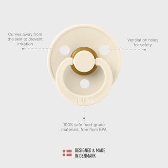 Bibs Colour Anatomical Latex Pacifier 2 Pack | Baby Soother - My Little Thieves