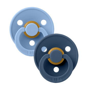 Bibs Colour Classic Round Pacifier 2 Pack Latex | Baby Soother - My Little Thieves