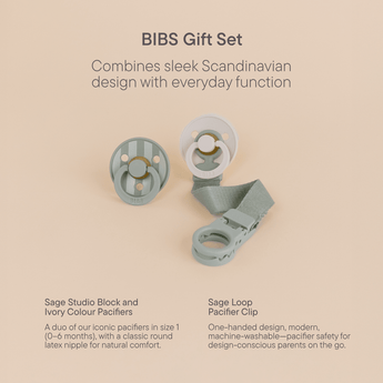 Bibs Colour Pacifier & Loop Clip Gift Set 0 6 Months | Gift - My Little Thieves