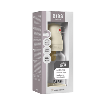 Bibs Glass Baby Bottle 120ml Slow Flow 1 Pack | Newborn Feeding - My Little Thieves