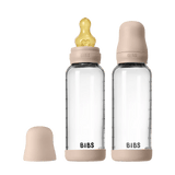 Bibs Glass Baby Bottle 240ml Medium Flow 2 Pack | Feeding - My Little Thieves