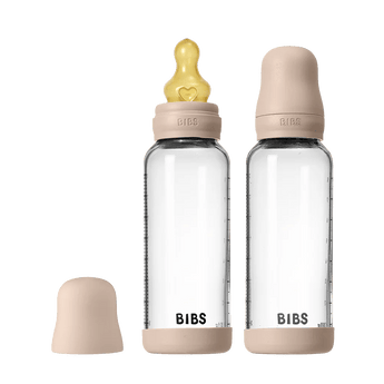 Bibs Glass Baby Bottle 240ml Medium Flow 2 Pack | Feeding - My Little Thieves