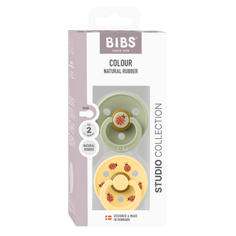 Bibs Latex Pacifier Studio Ladybug Design 2 Pack | Soother - My Little Thieves