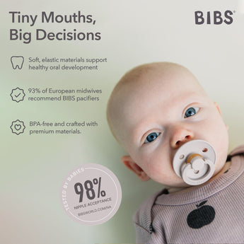 Bibs Round Pacifier Colour 4 Pack Latex | Baby Soother Set - My Little Thieves