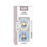 Bibs Round Pacifier Studio Colour 2 Pack Latex | Newborn Soother - My Little Thieves