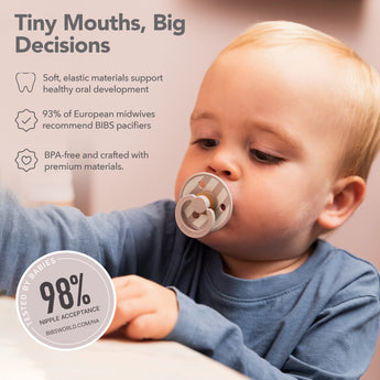 Bibs Round Pacifier Studio Colour 2 Pack Latex | Newborn Soother - My Little Thieves