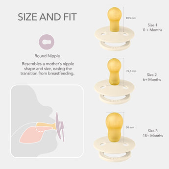 Bibs Round Pacifier Studio Colour 2 Pack Latex | Newborn Soother - My Little Thieves