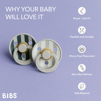 Bibs Round Pacifier Studio Colour 2 Pack Latex | Newborn Soother - My Little Thieves