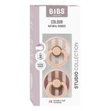 Bibs Round Pacifier Studio Colour 2 Pack Latex | Newborn Soother - My Little Thieves