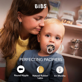 Bibs Round Pacifier Studio Colour 2 Pack Latex | Newborn Soother - My Little Thieves