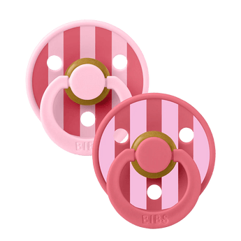 Bibs Round Pacifier Studio Colour 2 Pack Latex | Newborn Soother - My Little Thieves