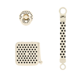 BIBS Polka pacifier box clip gift set Ivory Black