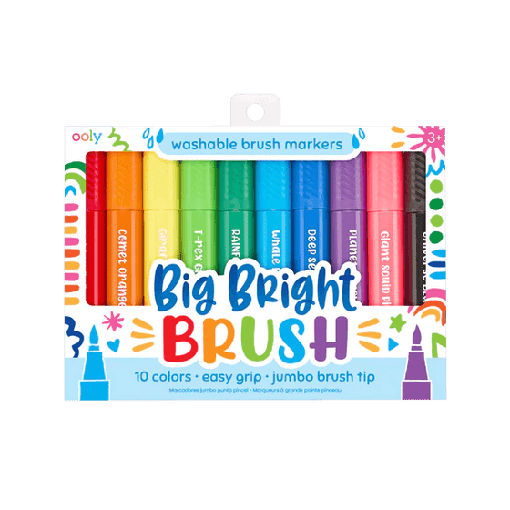 Big Bright Brush Markers - set of 10 - My Little Thieves