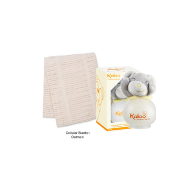 Lulujo x Kaloo Blanket Gift Bundle - Oatmeal / Cache Cache