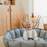 Bloom Dusty Blue Organic Babymat - My Little Thieves