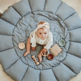 Bloom Dusty Blue Organic Babymat - My Little Thieves