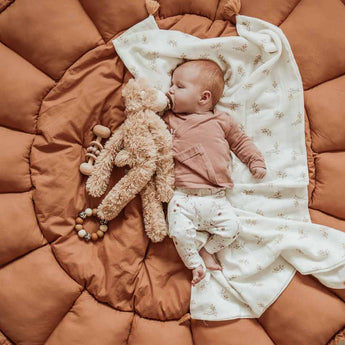 Bloom Tawny Brown Organic Babymat - My Little Thieves