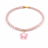 Blush Braided Necklace Flower Charm | Kids Jewelry - My Little Thieves