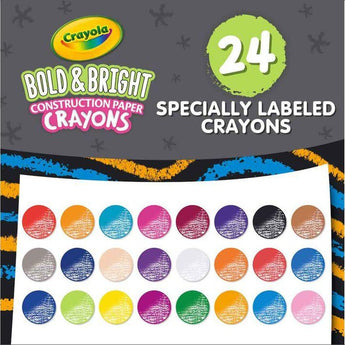 Bold & Bright Construction Paper Crayons, 24 Count - My Little Thieves