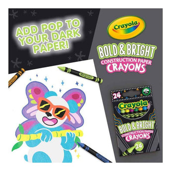 Bold & Bright Construction Paper Crayons, 24 Count - My Little Thieves