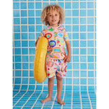 Boys Boardshorts Fancy Fins Swimsuit | Kids Swim Trunks - My Little Thieves