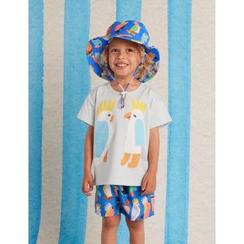 Boys Boardshorts Flamin Galahs Swimsuit | Kids Swim Trunks - My Little Thieves