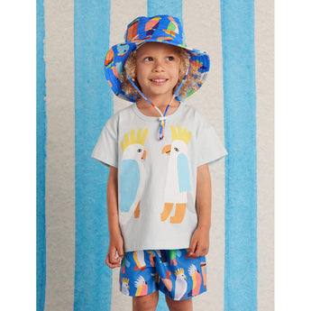 Boys Boardshorts Flamin Galahs Swimsuit | Kids Swim Trunks - My Little Thieves