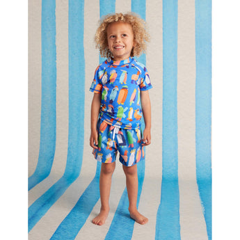 Boys Boardshorts Flamin Galahs Swimsuit | Kids Swim Trunks - My Little Thieves