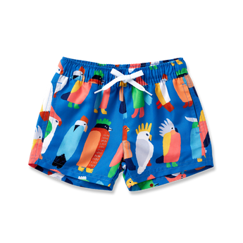Boys Boardshorts Flamin Galahs Swimsuit | Kids Swim Trunks - My Little Thieves