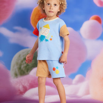 Boys See You In Space Terry T Shirt + Shorts Set | Summer - My Little Thieves